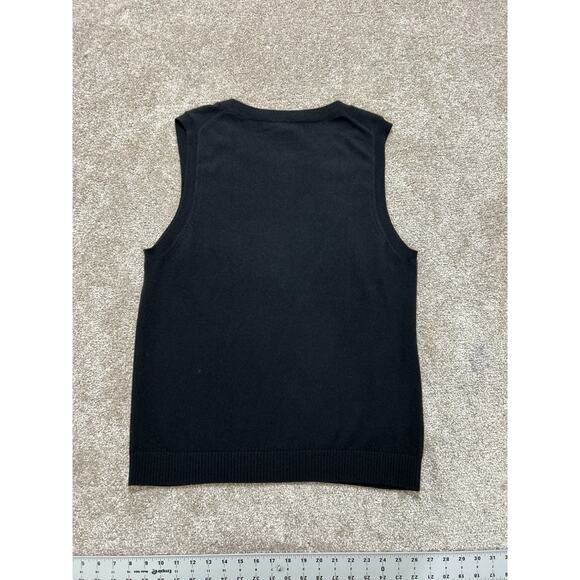McDuff Essentials XL 100% Cashmere Soft Sweater Vest Tank Top Black - Picture 4 of 6